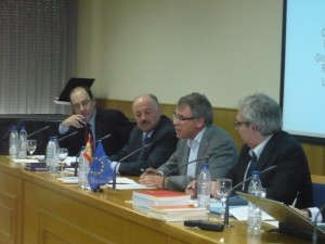 Foto de la sesión de la tarde: Juan Manuel Fernández, Juan Carlos Pereira, Carlos Closa y Antonio Moreno Juste