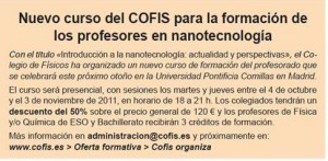 Formación del Profesorado en Nanotecnología
