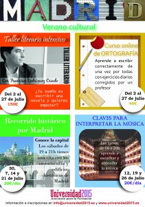 Verano cultural en Madrid Cursos