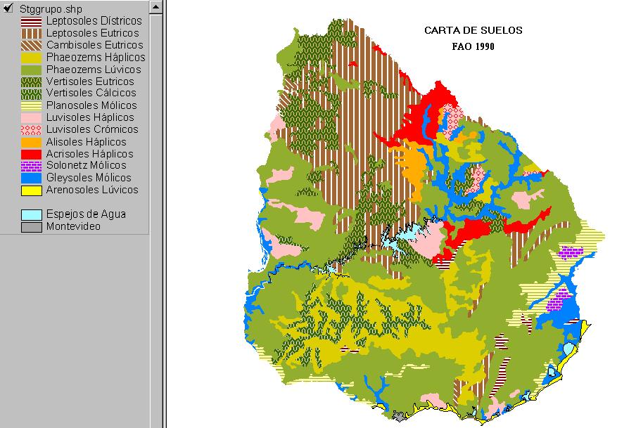 uruguay mapa fisico