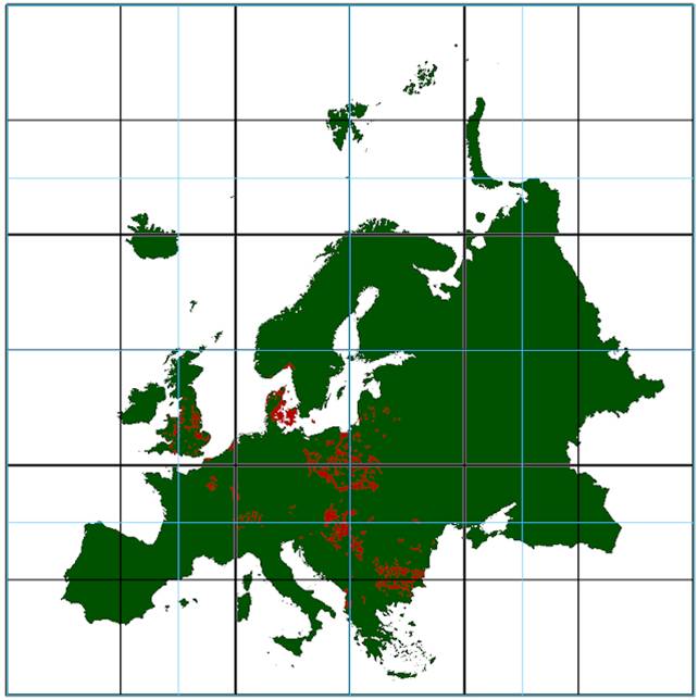 glmo Mapa de los Gleysoles móllicos en Europa