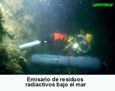 Emisario de residuos radiactivo bajo el mar