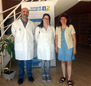 Javier Dotor, director cientfico, Vernica Snchez, tcnico de laboratorio e Isabel Portero, CEO / CTO de Biohope