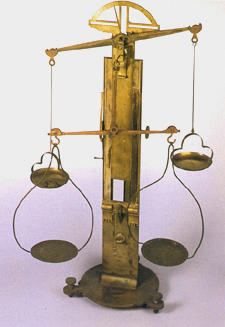 Balanza doble pesada, siglo XIX