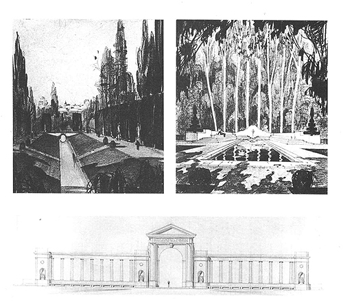 Bocetos para el Jardín Botánico de la Universidad Central en 1928