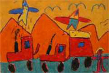 Piezas procedentes de la exposición temporal sobre pintura rural, noviembre 2000.