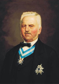 Retrato de Guillermo Schulz con la Orden de Carlos III. Galera de retratos del Instituto Geolgico y Minero de Espaa.
