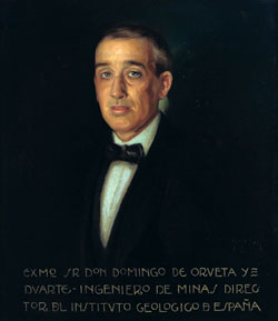 Retrato  de Domingo de Orueta perteneciente a la galera de directores del Instituto Geolgico y Minero de Espaa.