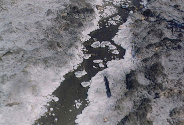 Precipitacin salina natural en el arroyo de Valdelachica