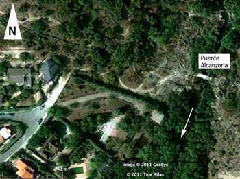 Fotos satlite (Google Earth) de la localizacin del Puente de Alcanzorla
