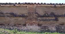 Paradas 7 y 8. Muro de cerramiento de la Cartuja aprovechando el muro bajomedieval original de la Muralla 