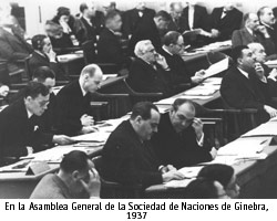 En la Asamblea General de la Sociedad de Naciones de Ginebra, 1937