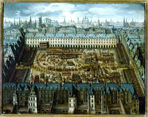 El Romance de los caballeros de la Gloria, gran carrusel en la Place Royale de París, los días 5, 6 y 7 abril de 1612 con ocasión de las capitulaciones matrimoniales de Luis XIII y Ana de Austria