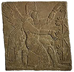 Relieve con espritu protector Neoasirio, aprox. 875-860 a.C