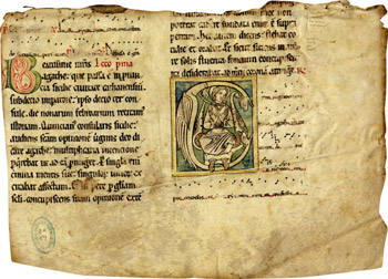 Reproduccin del fragmento de cdice musical. Ca. 1200. Pergamino. Zamora. Archivo Histrico Provincial, Pergaminos Musicales n 59