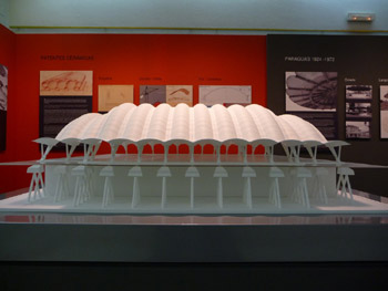 Maqueta de la estructura del Palacio de Deportes de Oviedo