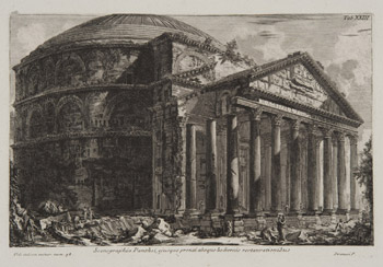 Vista del Panten. Il Campo Marzio dell'Antica Roma (1762). Fondazione Giorgio Cini, Venecia