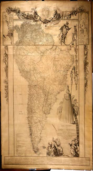 Mapa de Amrica meridional. Juan de la Cruz (1775)