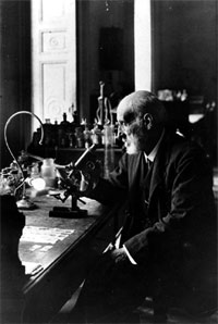 Santiago Ramn y Cajal en el Laboratorio. Archivo General de la Administracin 