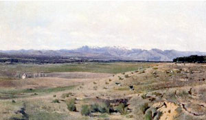 El Guadarrama desde la Moncloa. leo de Aureliano de Beruete, 1893