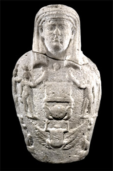 Vaso con la forma de Osiris-Canopo, mrmol, siglo II-I a.C.
