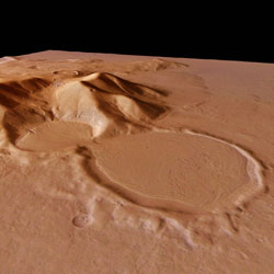 Antigua caldera volcnica de Marte