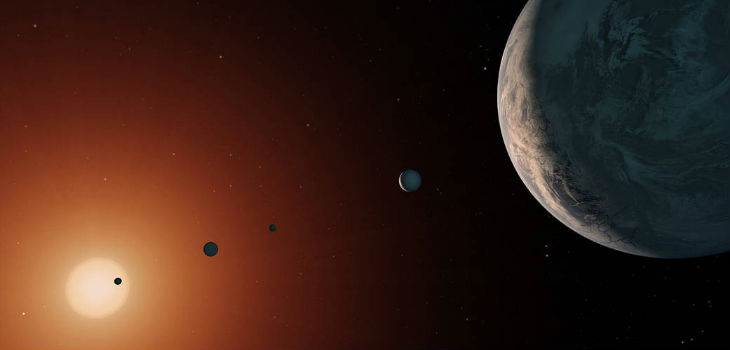 Ilustración artística del Sistema TRAPPIST-1. / NASA/JPL-Caltech