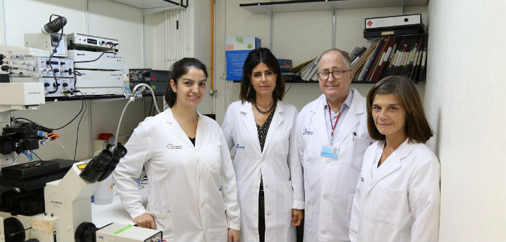 De izquierda a derecha: Diana Bou Teen, Marisol Ruiz-Meana, David Garcia-Dorado, Elisabet Miro-Casas (CIBERCV-VHIR)