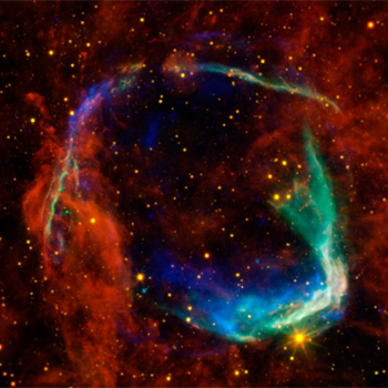 Vista de RCW 86, la supernova más antigua documentada. / X-ray: NASA/CXC/SAO & ESA; Infared: NASA/JPL-Caltech/B. Williams (NCSU)