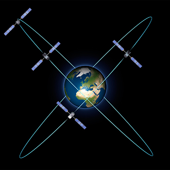 Constelación Galileo de cuatro satélites. / ESA - P. Carril (ESA)