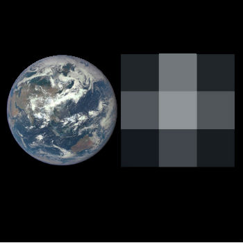 A la izquierda, imagen de la Tierra. A la derecha, cómo se vería desde otro sistema solar con las tecnologías actuales. / NOAA/NASA/Stephen Kane (NASA)