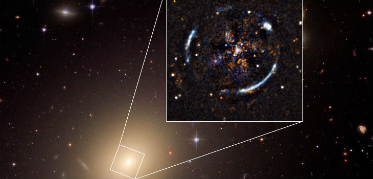 Una imagen de la galaxia cercana ESO 325-G004, creada utilizando los datos recopilados por el Telescopio Espacial Hubble de NASA/ESA y el instrumento de MUSE, instalado en el VLT.  / ESO, ESA/Hubble, NASA
