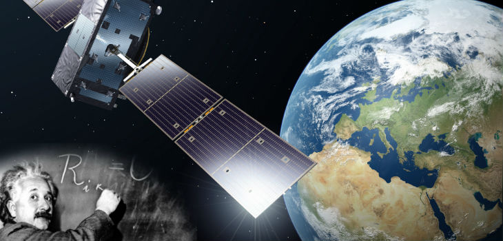 Los satélites de Galileo miden la dilatación del tiempo einsteiniano. / ESA-P. Carril/Wikimedia Commons/G. Porter