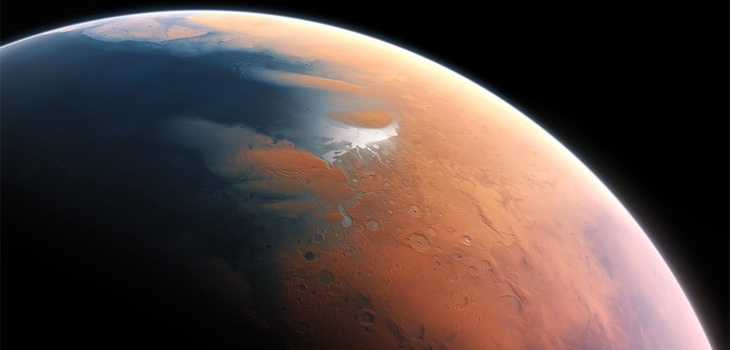  Esta ilustración muestra el aspecto que podría haber tenido Marte hace cuatro mil millones de años. / ESO/M. Kornmesser 