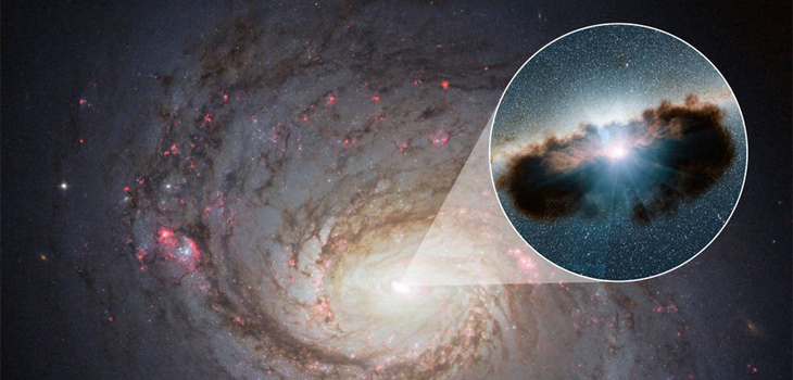 Imagen de la galaxia NGC 1068 en primer plano, capturada por el Telescopio Espacial Hubble. / NASA/JPL-Caltech