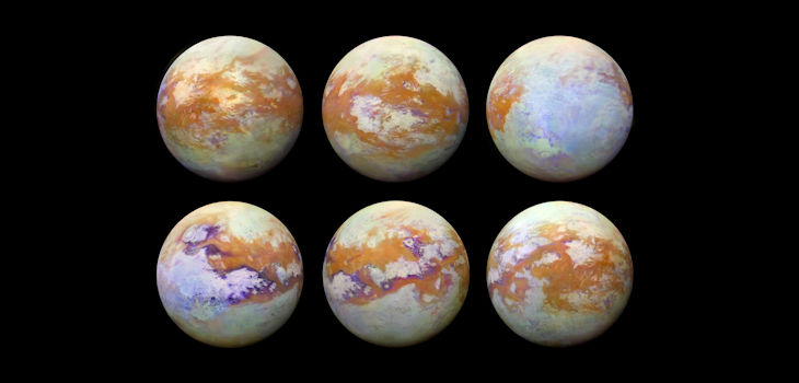 Viendo a Titán con ojos infrarrojos. / NASA/JPL-Caltech/University of Nantes/University of Arizona