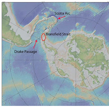 El pasaje de Drake es el tramo de mar que separa América del Sur de la Antártida, entre el cabo de Hornos (Chile) y las islas Shetland del Sur (Antártida). / Sounds of the Southern Ocean (WIKIMEDIA)