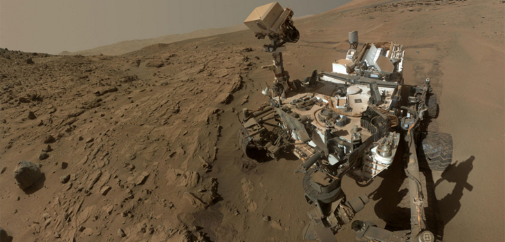 Autorretrato de Curiosity en el area de perforación Windjana./ NASA/JPL-Caltech/MSSS