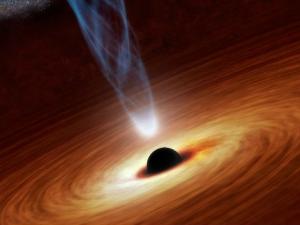Ilustración artística de un agujero negro supermasivo. / NASA/JPL-Caltech