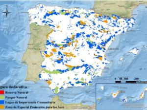 Red de Áreas Protegidas incluidas en el estudio./ (David Rodríguez-CSIC)