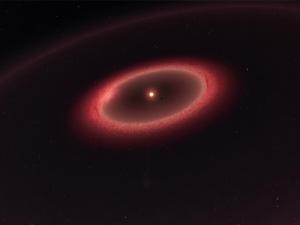Recreación artística de los cinturones de polvo alrededor de Próxima Centauri. / ESO (CSIC)