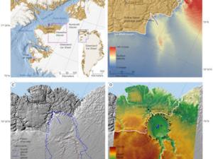 Entorno geomorfológico y glaciológico del glaciar Hiawatha, noroeste de Groenlandia. / Kurt H. Kjær, et al, 2018. (CC BY-NC 4.0)