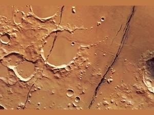 Vista de Cerberus Fossae por Mars Express. / ESA/DLR/FU Berlin, CC BY-SA 3.0 IGO
