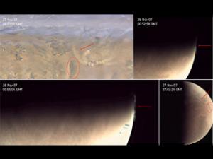 Nubes de polvo sobre Marte. / MARCI (NASA/JPL/MSSS; VMC: ESA)