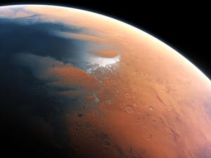 Esta ilustración muestra el aspecto que podría haber tenido Marte hace cuatro mil millones de años. / ESO/M. Kornmesser