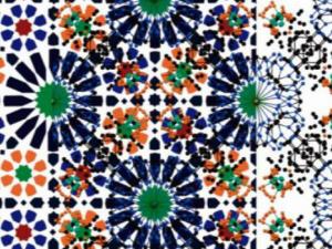 Modern porous material made in Madrid resembles XIV Century Alhambra mosaic