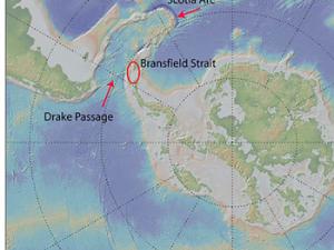 El pasaje de Drake es el tramo de mar que separa América del Sur de la Antártida, entre el cabo de Hornos (Chile) y las islas Shetland del Sur (Antártida). / Sounds of the Southern Ocean (WIKIMEDIA)