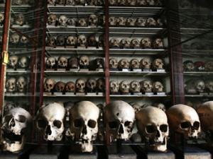 Colección de cráneos procedentes de las Islas Canarias en la Universidad de Edimburgo . / David Cheskin