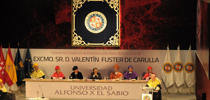 El cardiólogo Valentín Fuster de Carulla, investido doctor "Honoris Causa" por la Universidad Alfonso X el Sabio