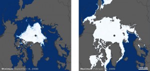 Evolución de la capa de hielo ártica